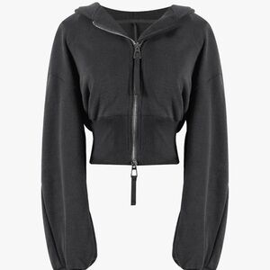 Charcoal/grey Cropped Hoodie